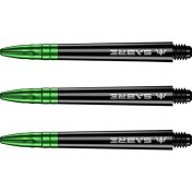 Cañas Mission Darts Sabre Polycarbonate Negra Verde Larga 48mm - 3