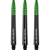 Cañas Mission Darts Sabre Polycarbonate Negra Verde Larga 48mm - 1