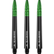 Cañas Mission Darts Sabre Polycarbonate Negra Verde Larga 48mm