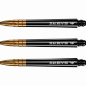 Cañas Mission Darts Sabre Polycarbonate Negra Dorada Intermedia 41mm - 3