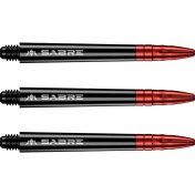 Cañas Mission Darts Sabre Polycarbonate Negra Roja Corta 34mm - 2