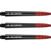 Cañas Mission Darts Sabre Polycarbonate Negra Roja Corta 34mm - 2