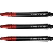 Cañas Mission Darts Sabre Polycarbonate Negra Roja Corta 34mm - 3