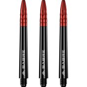 Cañas Mission Darts Sabre Polycarbonate Negra Roja Corta 34mm - 1