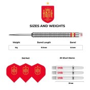 Dardos Licencia oficial de fútbol España Tungsteno 24g - 5