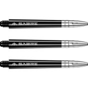 Cañas Mission Darts Sabre Polycarbonate Negra Plata Larga 48mm - 2