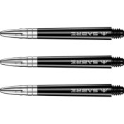 Cañas Mission Darts Sabre Polycarbonate Negra Plata Larga 48mm - 4