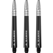 Cañas Mission Darts Sabre Polycarbonate Negra Plata Larga 48mm