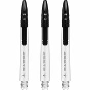 Cañas Mission Darts Sabre Polycarbonate Negra Transparente Larga 48mm - 1