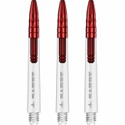 Cañas Mission Darts Sabre Polycarbonate Roja Transparente Corta 34mm - 1