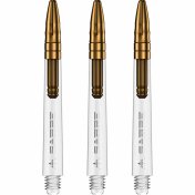 Cañas Mission Darts Sabre Polycarbonate Dorada Transparente Corta 34mm - 1