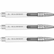 Cañas Mission Darts Sabre Polycarbonate Plata Transparente Corta 34mm - 2