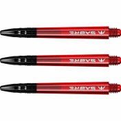 Cañas Mission Darts Sabre Polycarbonate Rojo Negro Corta 34mm - 2