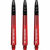 Cañas Mission Darts Sabre Polycarbonate Rojo Negro Corta 34mm - 1