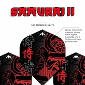 Plumas Mission Darts No2 Std Samurai II - Red - 3