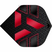 Plumas Mission Darts No2 Std Hazard Negro Rojo - 2