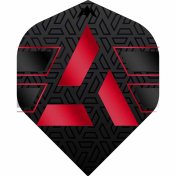 Plumas Mission Darts No2 Std Hazard Negro Rojo