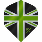  Plumas Mission Darts No2 Std Alliance Union Jack Negro Verde 150 - 1