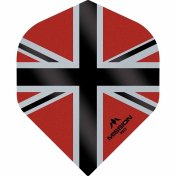  Plumas Mission Darts No2 Std Alliance-X Union Jack Negro Rojo 150 - 1