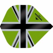  Plumas Mission Darts No2 Std Alliance-X Union Jack Negro Verde 150 - 3