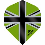  Plumas Mission Darts No2 Std Alliance-X Union Jack Negro Verde 150 - 1