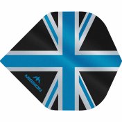 Plumas Mission Darts No2 Std Alliance Union Jack Negro Azul - 3