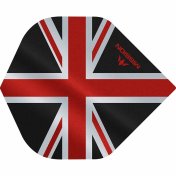 Plumas Mission Darts No2 Std Alliance Union Jack Negro Rojo - 2