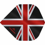 Plumas Mission Darts No2 Std Alliance Union Jack Negro Rojo - 3