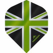 Plumas Mission Darts No2 Std Alliance Union Jack Negro Verde