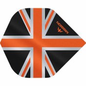 Plumas Mission Darts No2 Std Alliance Union Jack Negro Naranja - 3