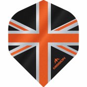 Plumas Mission Darts No2 Std Alliance Union Jack Negro Naranja