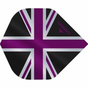 Plumas Mission Darts No2 Std Alliance Union Jack Negro Morado - 3