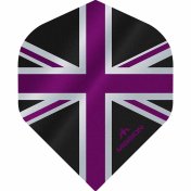 Plumas Mission Darts No2 Std Alliance Union Jack Negro Morado - 1