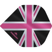 Plumas Mission Darts No2 Std Alliance Union Jack Negro Rosa - 3