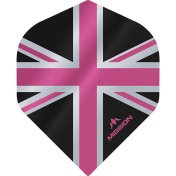 Plumas Mission Darts No2 Std Alliance Union Jack Negro Rosa - 1