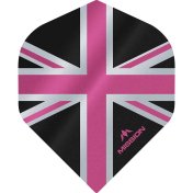 Plumas Mission Darts No2 Std Alliance Union Jack Negro Rosa - 1