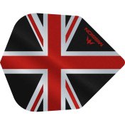 Plumas Mission Darts No6 Alliance Union Jack Negro Rojo - 2