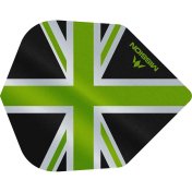 Plumas Mission Darts No6 Alliance Union Jack Negro Verde - 2