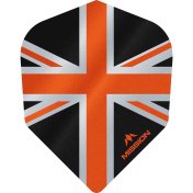 Plumas Mission Darts No6 Alliance Union Jack Negro Naranja