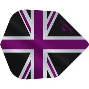 Plumas Mission Darts No6 Alliance Union Jack Negro Morado - 2