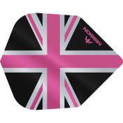 Plumas Mission Darts No6 Alliance Union Jack Negro Rosa - 3