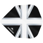 Plumas Mission Darts No6 Alliance Union Jack Negro Blanco - 3