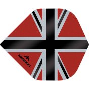 Plumas Mission Darts No2 Std Alliance-X Union Jack Negro Rojo - 2