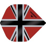 Plumas Mission Darts No2 Std Alliance-X Union Jack Negro Rojo - 3