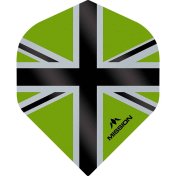 Plumas Mission Darts No2 Std Alliance-X Union Jack Negro Verde