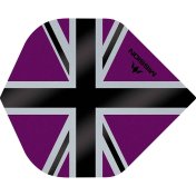 Plumas Mission Darts No2 Std Alliance-X Union Jack Negro Morado - 3