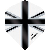 Plumas Mission Darts No2 Std Alliance-X Union Jack Negro Blanco
