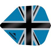 Plumas Mission Darts No6 Std Alliance-X Union Jack Negro Azul - 2