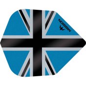 Plumas Mission Darts No6 Std Alliance-X Union Jack Negro Azul - 3