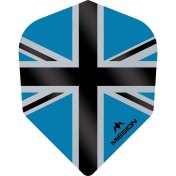 Plumas Mission Darts No6 Std Alliance-X Union Jack Negro Azul